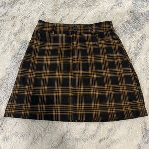 Plaid mini skirt